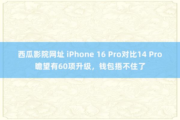 西瓜影院网址 iPhone 16 Pro对比14 Pro瞻望有60项升级，钱包捂不住了