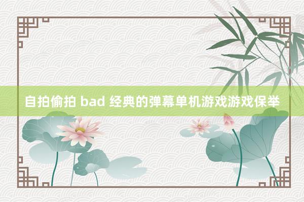 自拍偷拍 bad 经典的弹幕单机游戏游戏保举