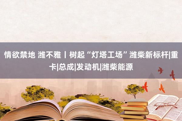 情欲禁地 潍不雅丨树起“灯塔工场”潍柴新标杆|重卡|总成|发动机|潍柴能源