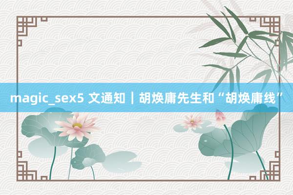 magic_sex5 文通知｜胡焕庸先生和“胡焕庸线”